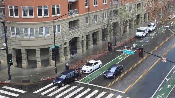 Timelapse Baixa Rua San Jose Califórnia — Vídeo de Stock