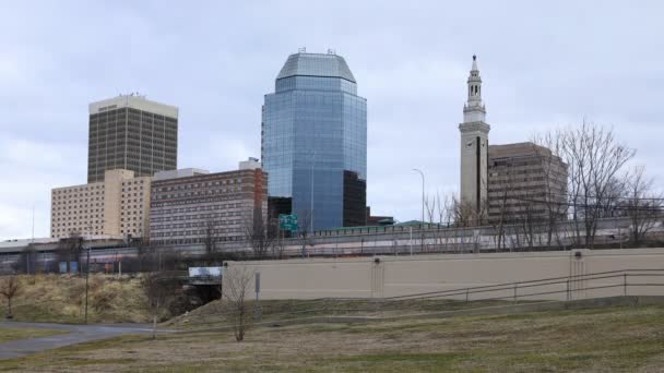 Timelapse Van Springfield Massachusetts Centrum — Stockvideo