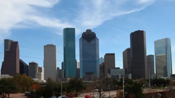 ヒューストン テキサス州の市内中心部 タイムラプス — ストック動画
