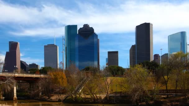 Horizonte Houston Texas Timelapse — Vídeo de Stock