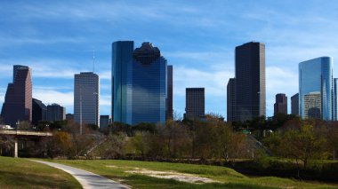 Houston, Texas manzarası güneşli bir günde