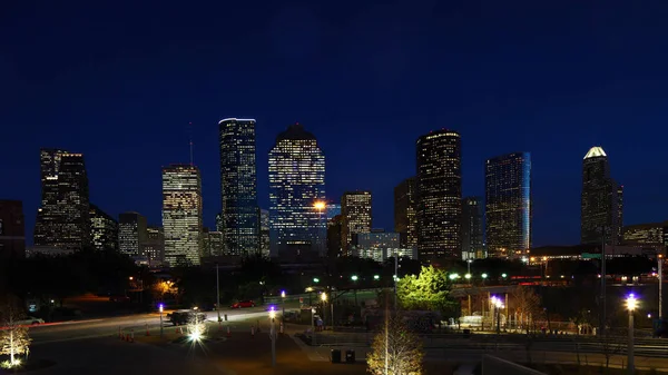 Houston, Texas skyline at night