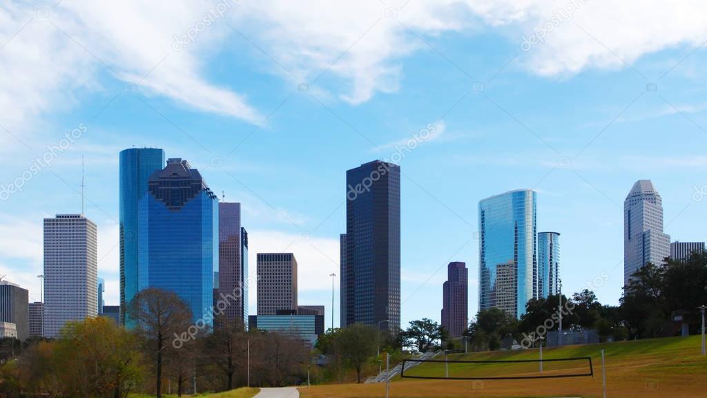 Houston, Texas skyline on a beautiful day
