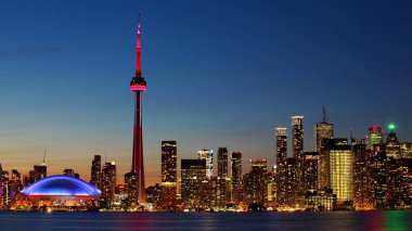 Downtown Toronto, Kanada şehir merkezinde günbatımı