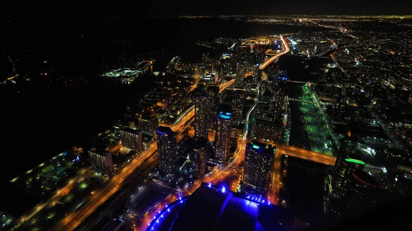 Aerial de Toronto, Canadá à noite — Fotografia de Stock