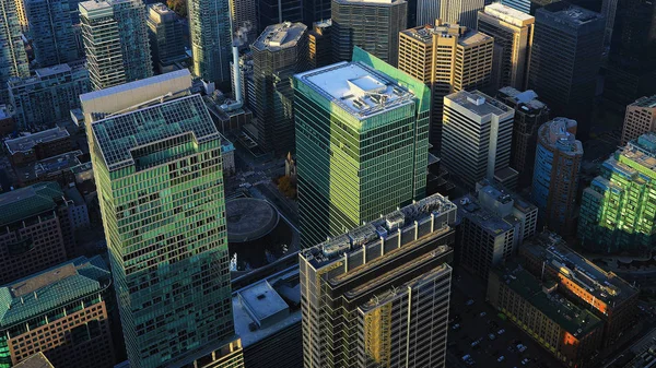Flygfoto över downtown Toronto, Kanada-området — Stockfoto