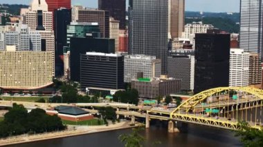 Pittsburgh, Pennsylvania Skyline 4k Timelapse anteni