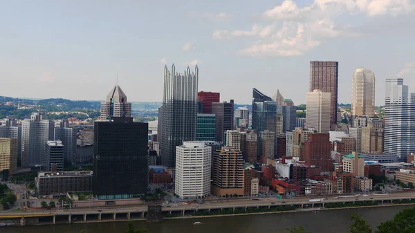 Pittsburgh Pennsylvania Centrum Dagen — Stockfoto