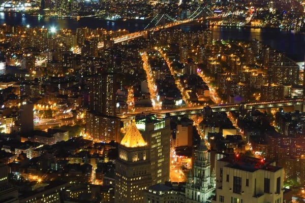 Bir Iki Köprü Alanı Lower Manhattan Hava — Stok fotoğraf