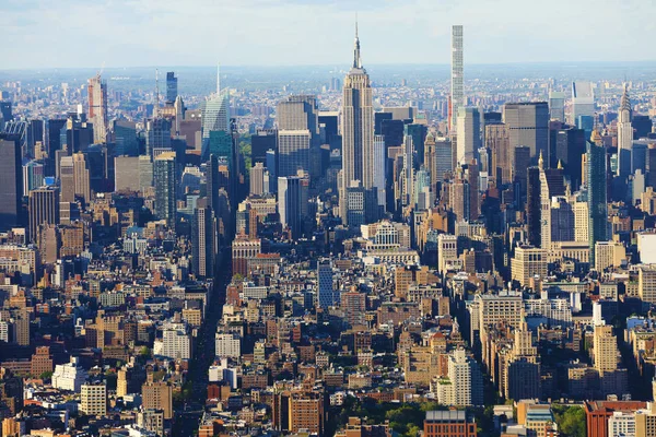 Uma Vista Centro Manhattan Entardecer — Fotografia de Stock