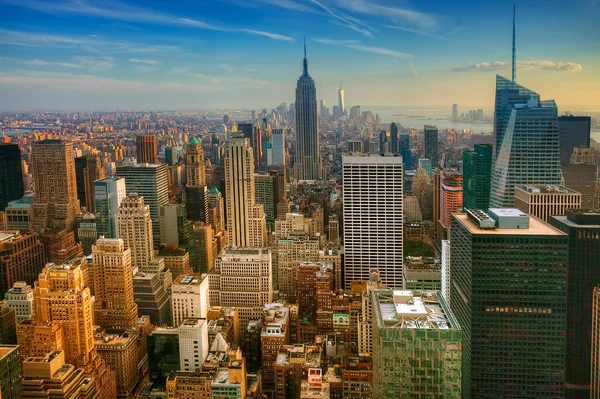 Colorful Twilight View Manhattan — Stock Photo, Image