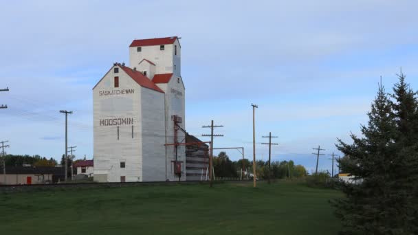 Saskatchewan Kanada Tahıl Asansörü Zaman Ayarlı — Stok video