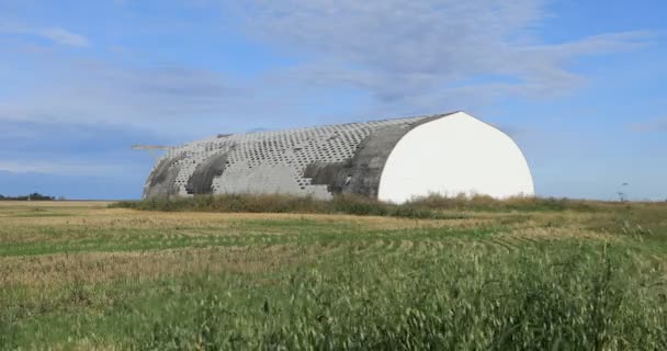 Κτίριο Γεωργίας Στο Saskatchewan Prairies Καναδάς — Αρχείο Βίντεο