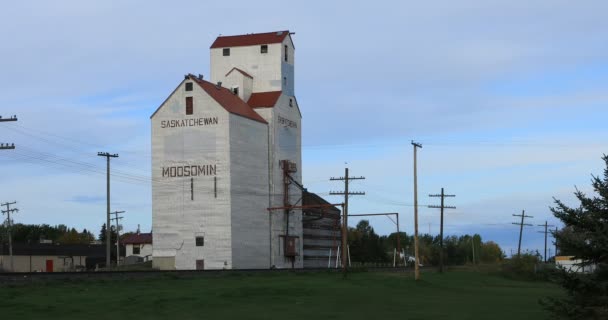 Escena Del Elevador Grano Saskatchewan Canadá — Vídeo de stock