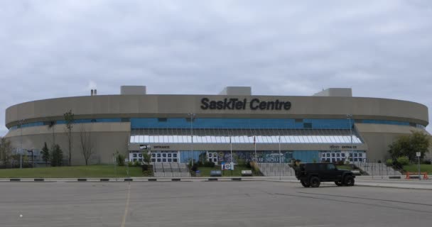 Saskatoon Saskatchewan Kanada Września 2019 Centrum Sasktel Saskatoon Saskatchewan Kanada — Wideo stockowe