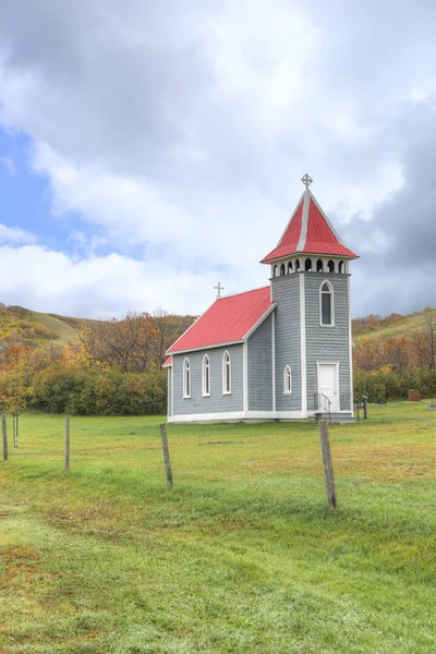 Vertical of Little Church in the Valley in Craven, Saskatchewan, — Stock Photo, Image