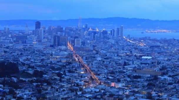 Looping Dag Till Natt Timelapse San Francisco Kalifornien Usa — Stockvideo