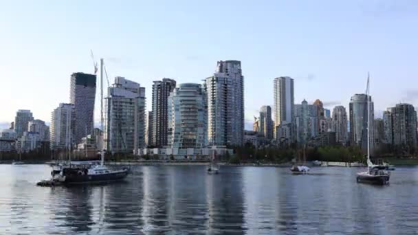 Pętla Czasowa Dnia Noc Vancouver Kolumbia Brytyjska Kanada — Wideo stockowe