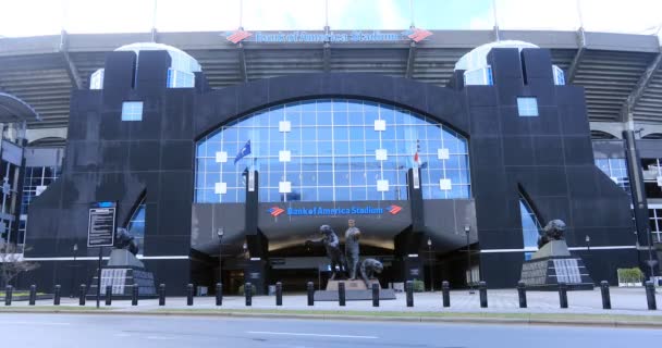 Charlotte North Carolina Verenigde Staten Januari 2020 Stadion Van Bank — Stockvideo