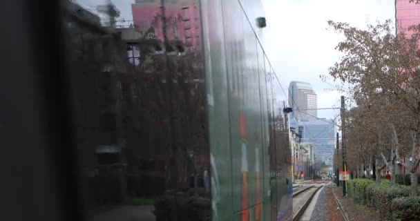 Charlotte North Carolina Verenigde Staten Januari 2020 Rapid Transit Verlaat — Stockvideo