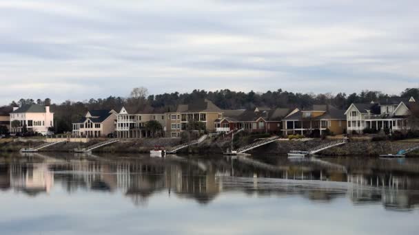 Timelapse Vue Sur Rivière Savannah Augusta Géorgie — Video