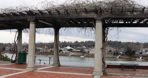 Riverwalk Savannah River Augusta Georgia — 비디오