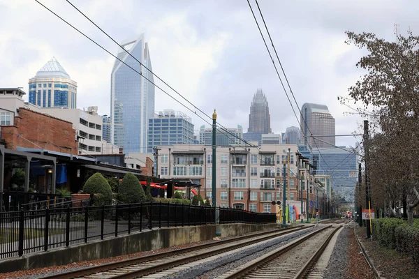 Station de transport rapide à Charlotte, États-Unis — Photo