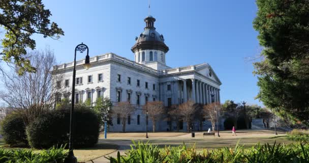 Columbia Karolina Południowa Stany Zjednoczone Stycznia 2020 South Carolina Statehouse — Wideo stockowe