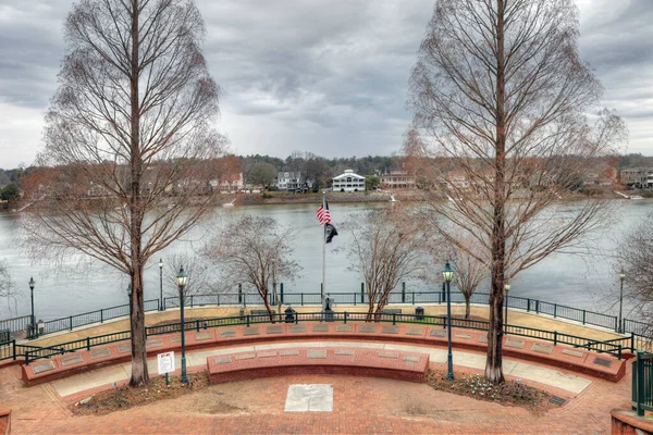 Riverwalk Savannah River Augusta Georgia — Stock Photo, Image