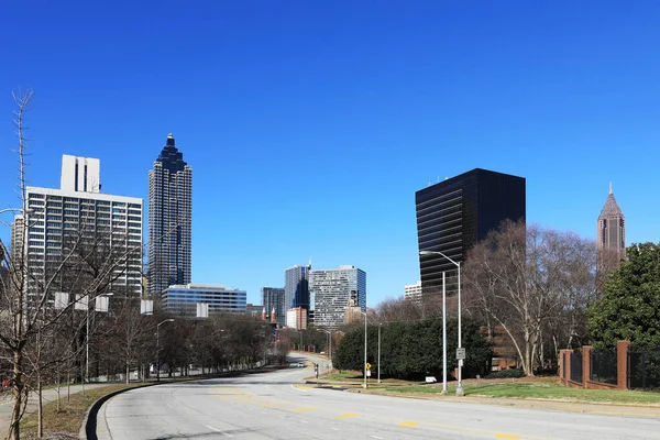 Paesaggio Urbano Atlanta Georgia Una Giornata Sole — Foto Stock