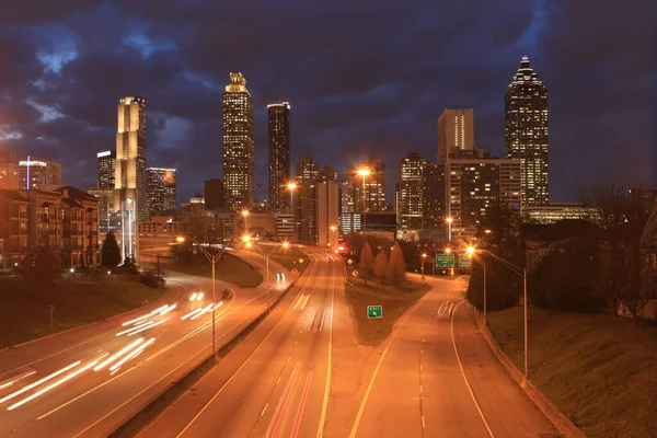 Skyline Atlanta Georgia Notte — Foto Stock