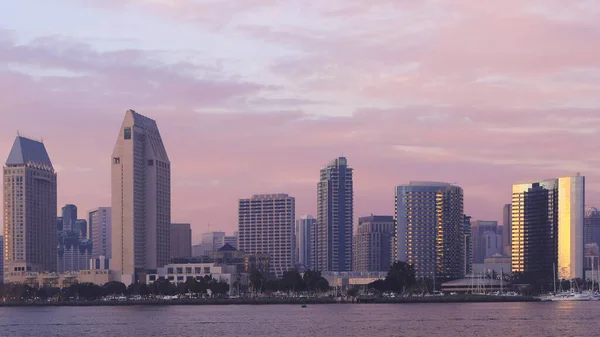 Vista Del Horizonte San Diego California Anochecer — Foto de Stock