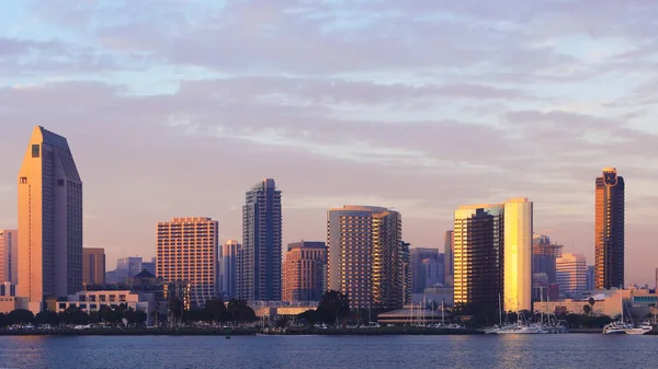 San Diego Kalifornien Stadtzentrum Der Dämmerung Gesehen — Stockfoto