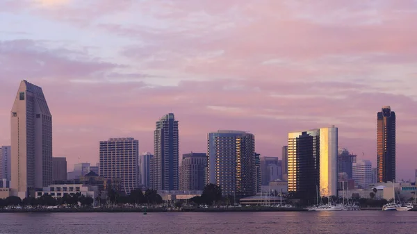 San Diego California Centro Città Visto Crepuscolo — Foto Stock