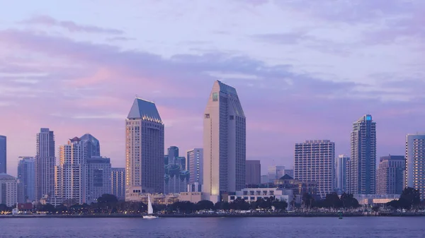 San Diego California Centro Città Visto Buio — Foto Stock