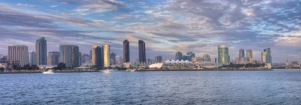 Panorama of San Diego, California city center seen at dark