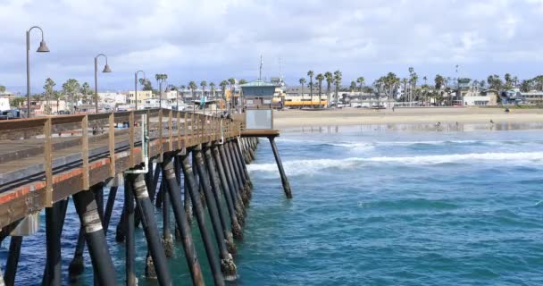 カリフォルニア州インペリアルビーチの桟橋からの眺め — ストック動画