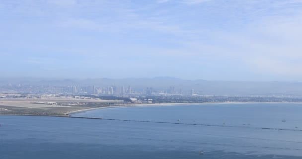 San Diego Kalifornien Skyline Und Hafen — Stockvideo