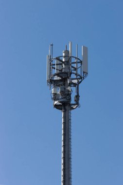Mavi arkaplanda 4G LTE vericisi