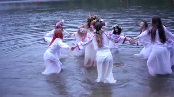 Vereshcucya Oekraïne 2019 Etnische Nationale Volksvakantie Ivan Kupala Traditionele Viering — Stockvideo