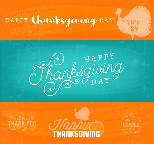 Thanksgiving achtergrond ontwerpsjablonen in Vintage stijl — Stockvector