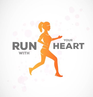 Alıntı ile çalışan kadın siluet tipografik motivasyonel çalışan