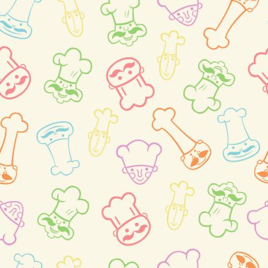 Komik şefler seamless modeli