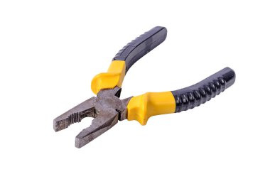 Beyaz arkaplanda pense izole edildi