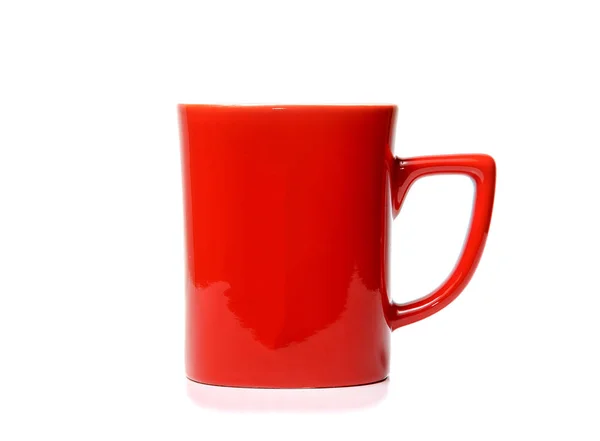 고립 된 흰색 바탕에 빨간색 컵 — 스톡 사진