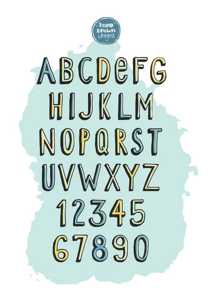 El çizimi Dar Yoğunlaştırılmış Biçim Rengi Büyük Harf ve Gölgeli Sayılar Grunge Işık Arkaplanı