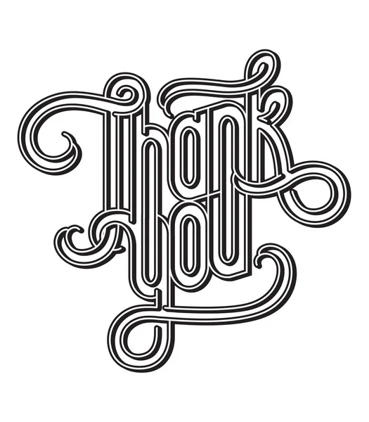 Teşekkürler Mesaj Siyah & Beyaz Vektör Harf Tasarım Kartı