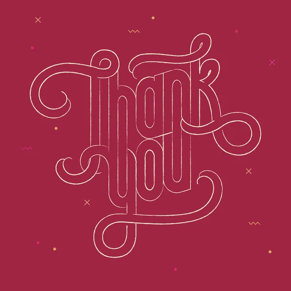 Teşekkürler Mesaj Rengi Vektörü Harf Tasarım Kartı