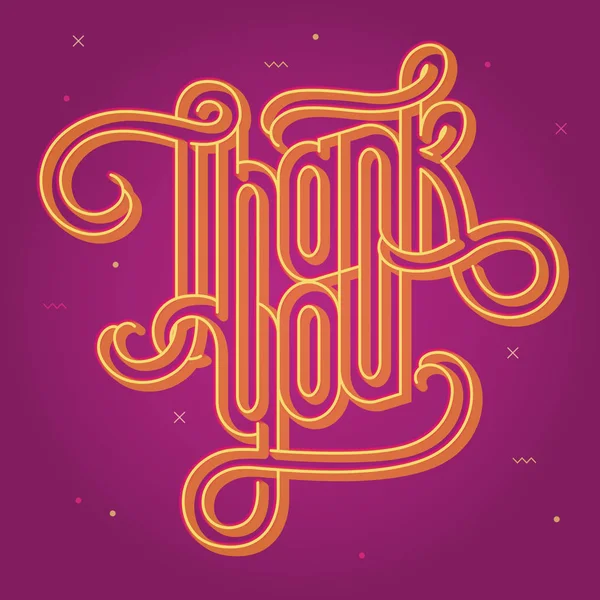 Teşekkürler Renkli Vektör Harflendirme Mor Arkaplan Tasarım Kartı