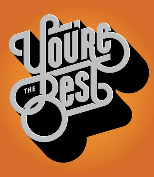 Turuncu Arkaplana Karşı En İyi Vektör Harf Harfleme Tasarımı